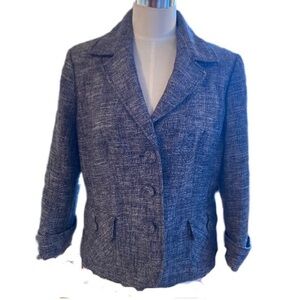 Ann Taylor gray Tweed Blazer size 12